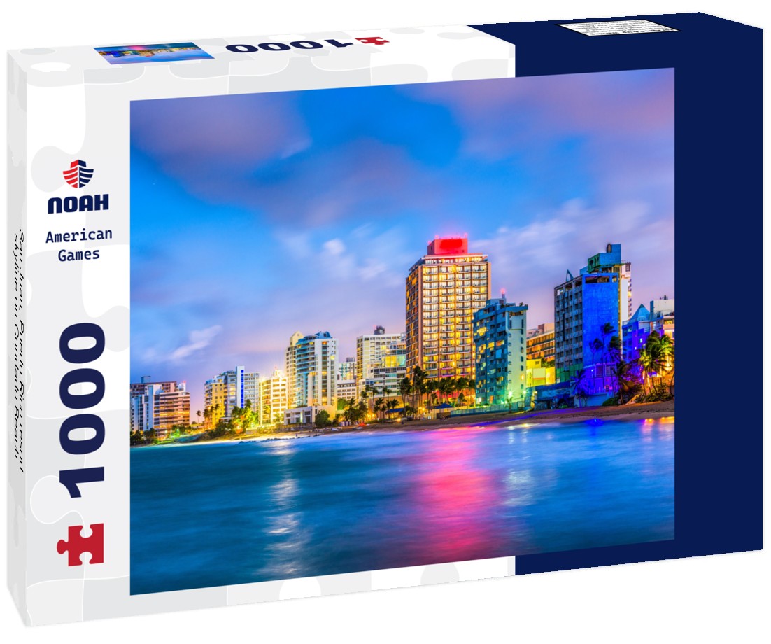 Noah Jigsaw Puzzle San Juan, Puerto Rico resort skyline on Condado Beach 1000 pieces