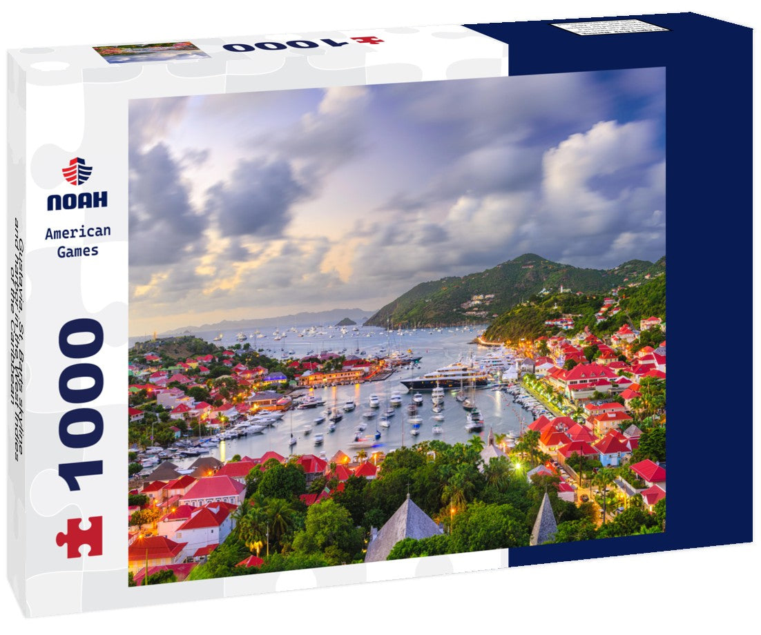 Noah Jigsaw Puzzle Gustavia, St. Barts skyline and harbor in the West Indies of the Caribbean 1000 pieces