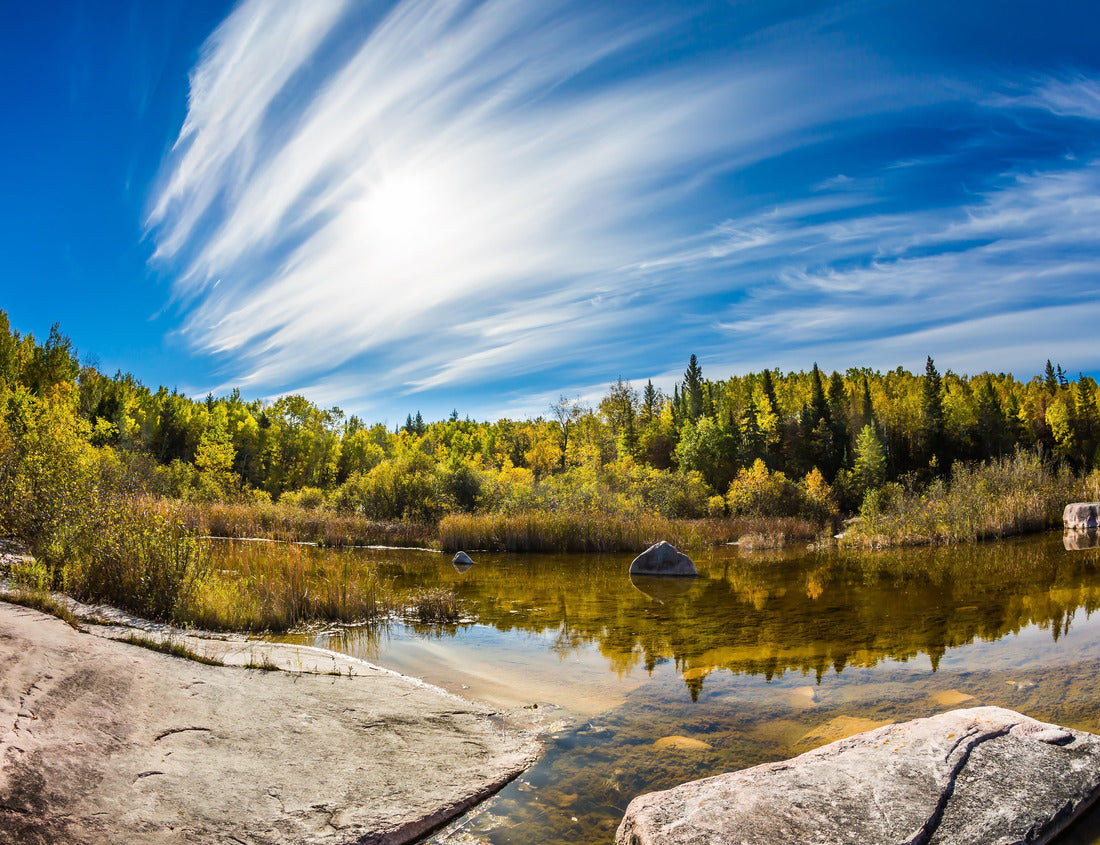 Noah Jigsaw Puzzle Manitoba, Canada. Incredible cirrus clouds over the Winnipeg. Old Pinawa Dam Park 1000 pieces