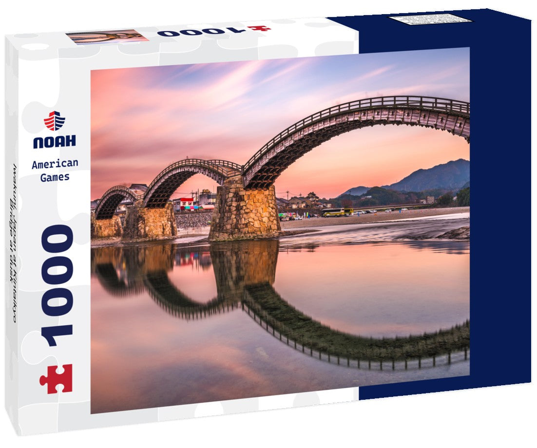 Noah Jigsaw Puzzle Iwakuni, Japan at Kintaikyo Bridge at dusk 1000 pieces