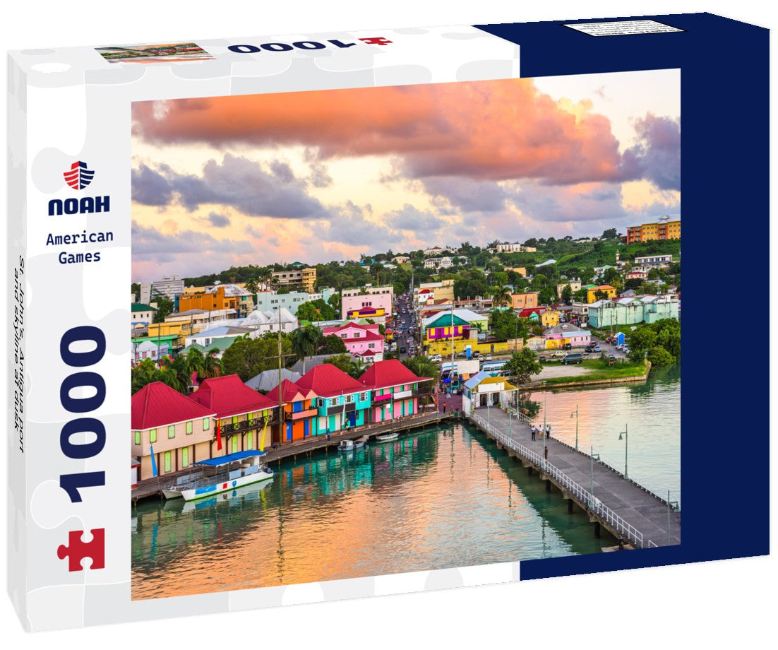 Noah Jigsaw Puzzle St. John's, Antigua port and skyline at dusk 1000 pieces