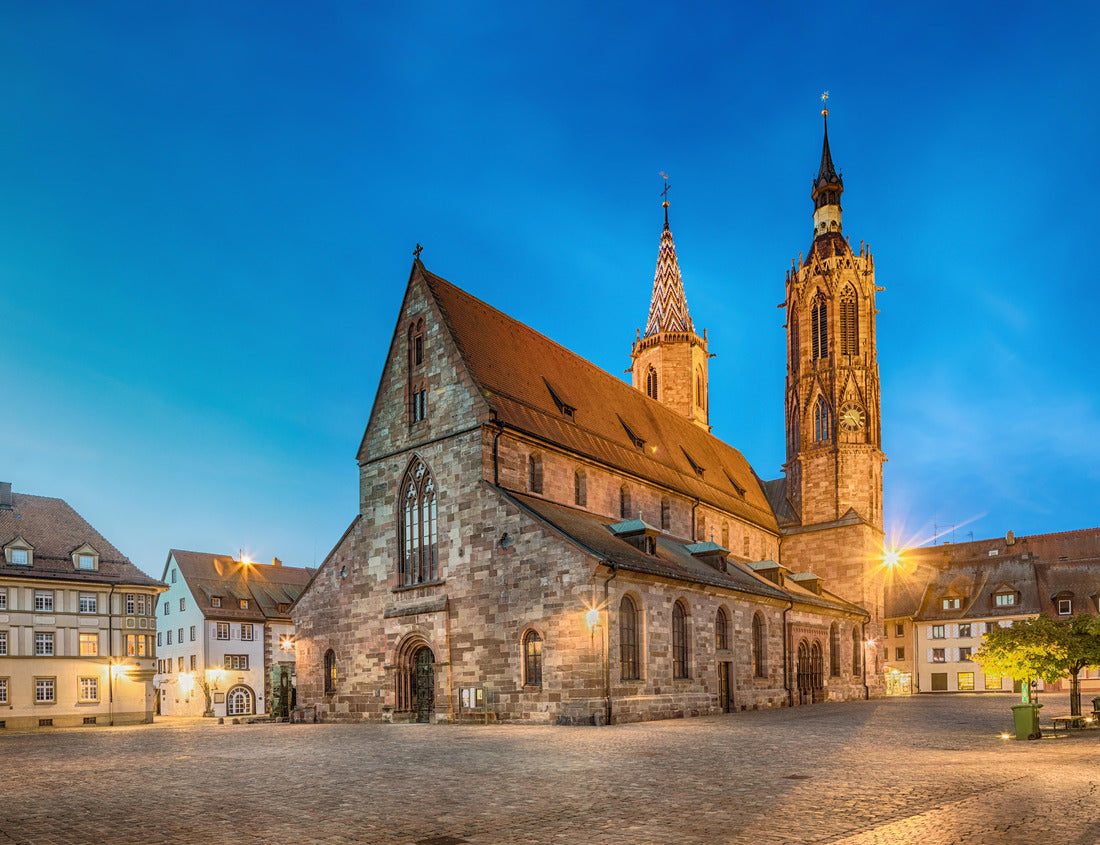 Noah Jigsaw Puzzle Catolic cathedral on munsterplatz square in Villingen-Schwenningen at dusk, Baden-Wurttemberg, Germany 1000 pieces