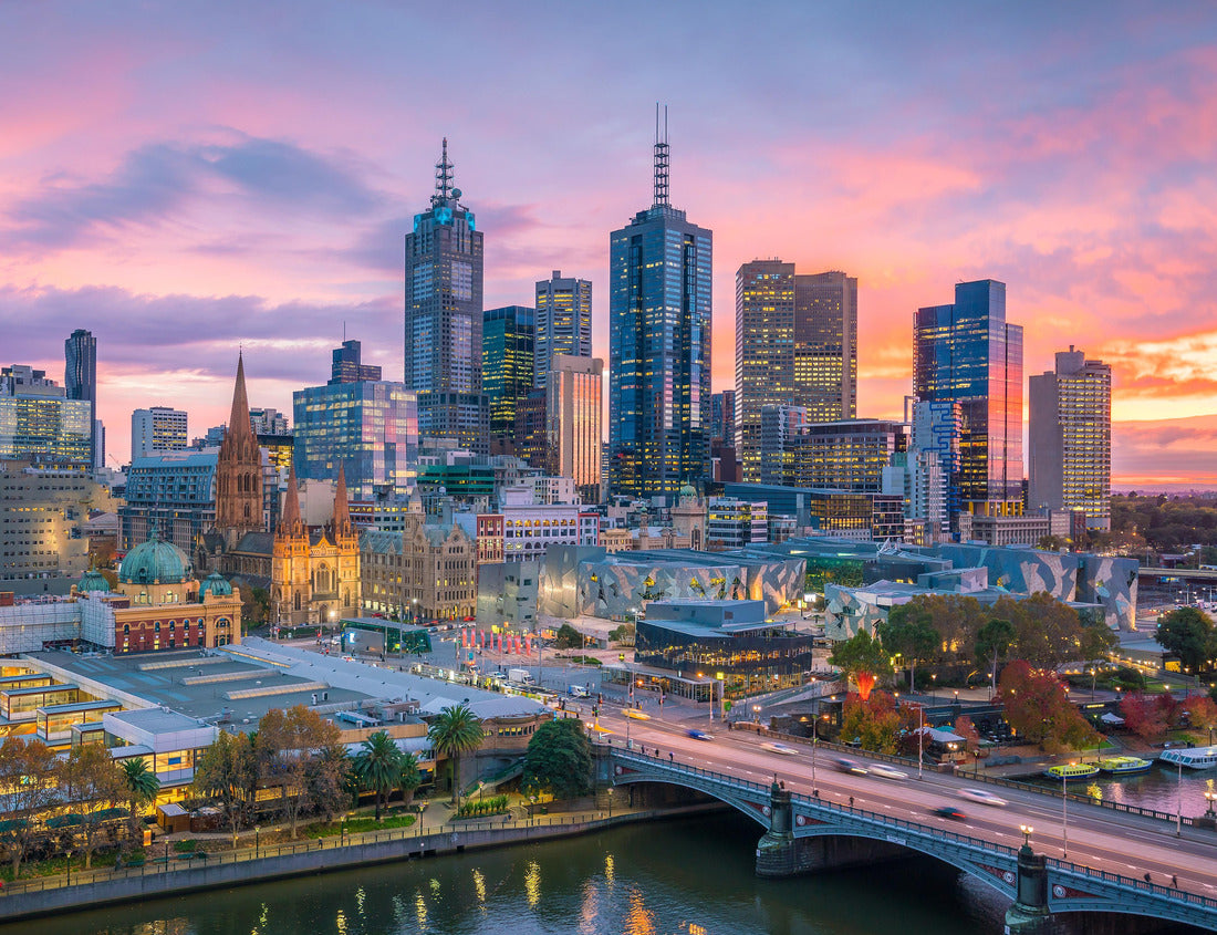 Noah Jigsaw Puzzle Melbourne city skyline at twilight in Australia 1000 pieces