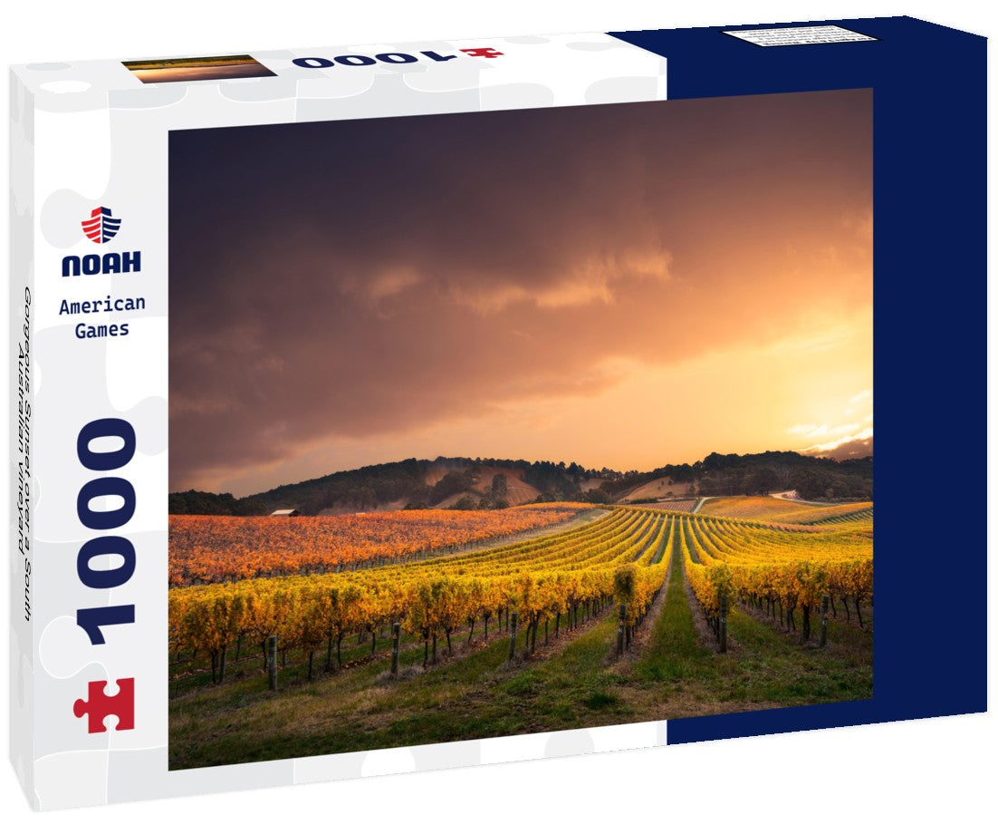 Noah Jigsaw Puzzle Gorgeous Sunset over a South Australian vineyard 1000 pieces