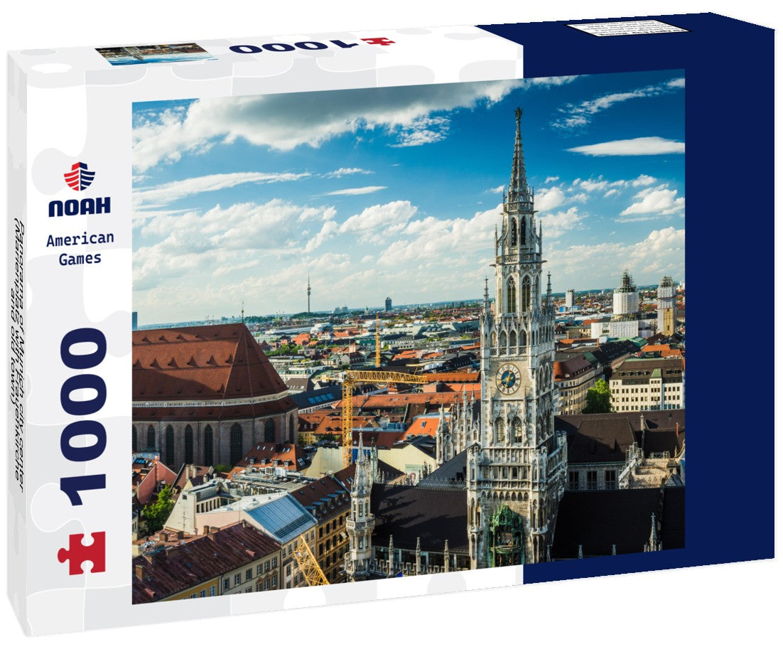 Noah Jigsaw Puzzle Panorama of Munich city center (Marienplatz with Frauenkirche and old town) 1000 pieces