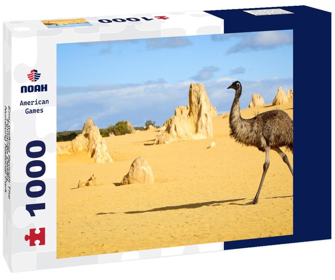 Noah Jigsaw Puzzle Emu walking through The Pinnacles Desert - Numbung National Park, Western Australia 1000 pieces