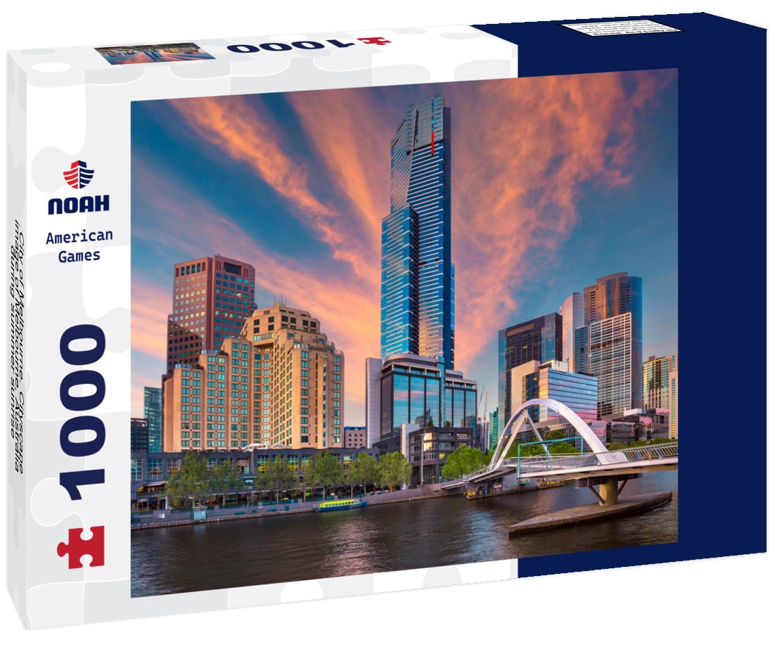 Noah Jigsaw Puzzle City of Melbourne. Cityscape image of Melbourne, Australia during summer sunrise 1000 pieces