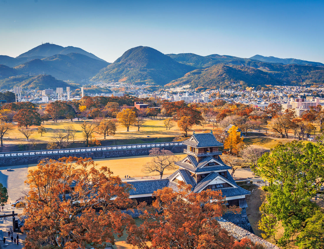 Noah Jigsaw Puzzle Kumamoto Castle Turret and the landscape of Kumamoto, Japan in autumn 1000 pieces