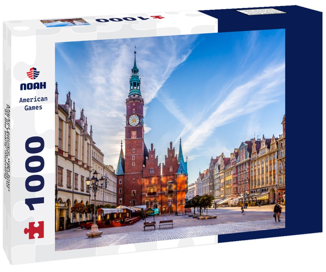 Noah Jigsaw Puzzle Market square with town hall in Wroclaw, Poland in the early morning 1000 pieces