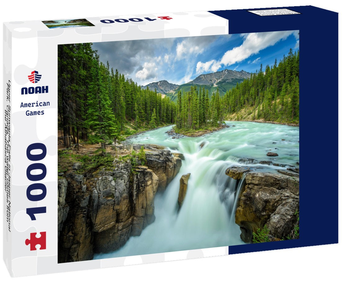 Noah Jigsaw Puzzle Upper Sunwapta Falls in Jasper National Park, Canada. The water comes from the Athabasca Glacier 1000 pieces