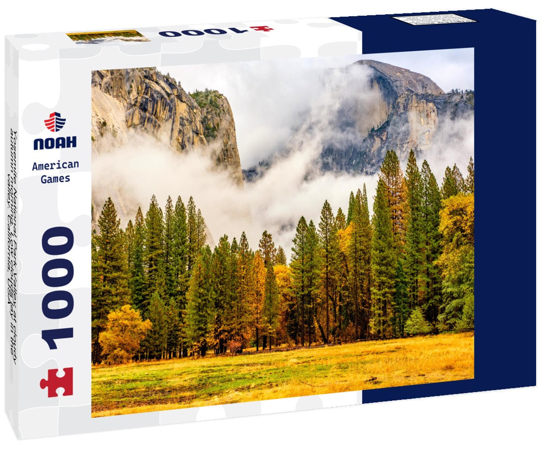Noah Jigsaw Puzzle Yosemite National Park Valley at cloudy autumn morning. Low clouds lay in the valley. California, USA 1000 pieces
