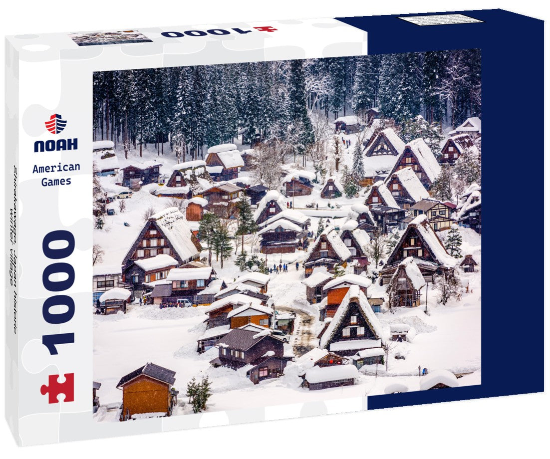 Noah Jigsaw Puzzle Shirakawago, Japan historic winter village 1000 pieces