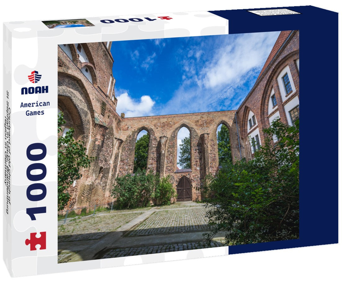 Noah Jigsaw Puzzle Courtyard of old church of St Sephan in Gartz, Brandenburg region in Germany 1000 pieces