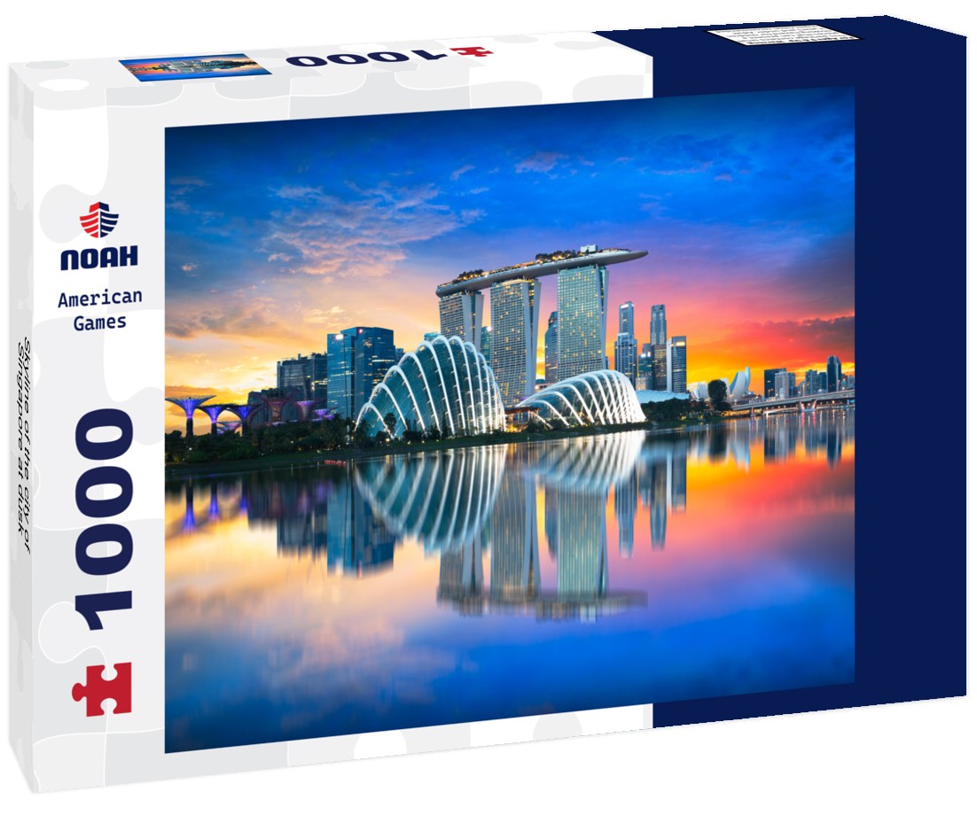 Noah Jigsaw Puzzle Skyline of the city of Singapore at dusk 1000 pieces