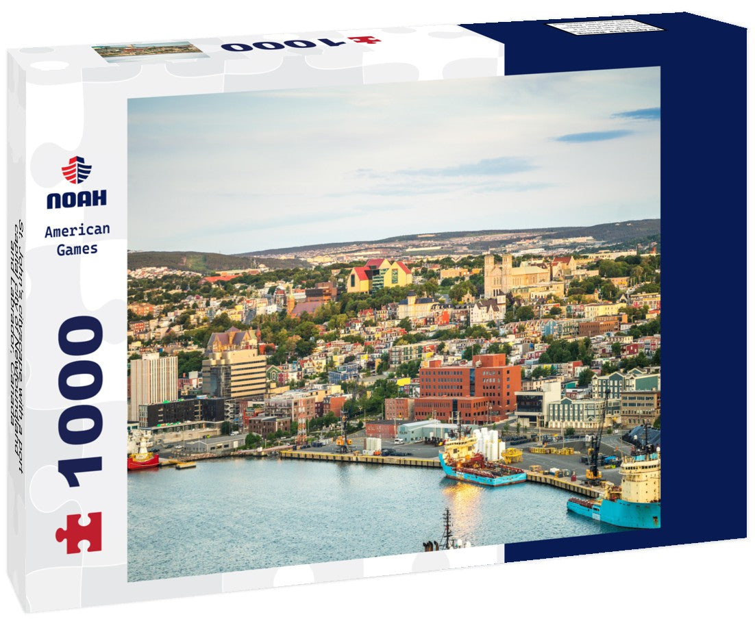 Noah Jigsaw Puzzle St. John's cityscape with a port, capital city of Newfoundland and Labrador, Canada 1000 pieces