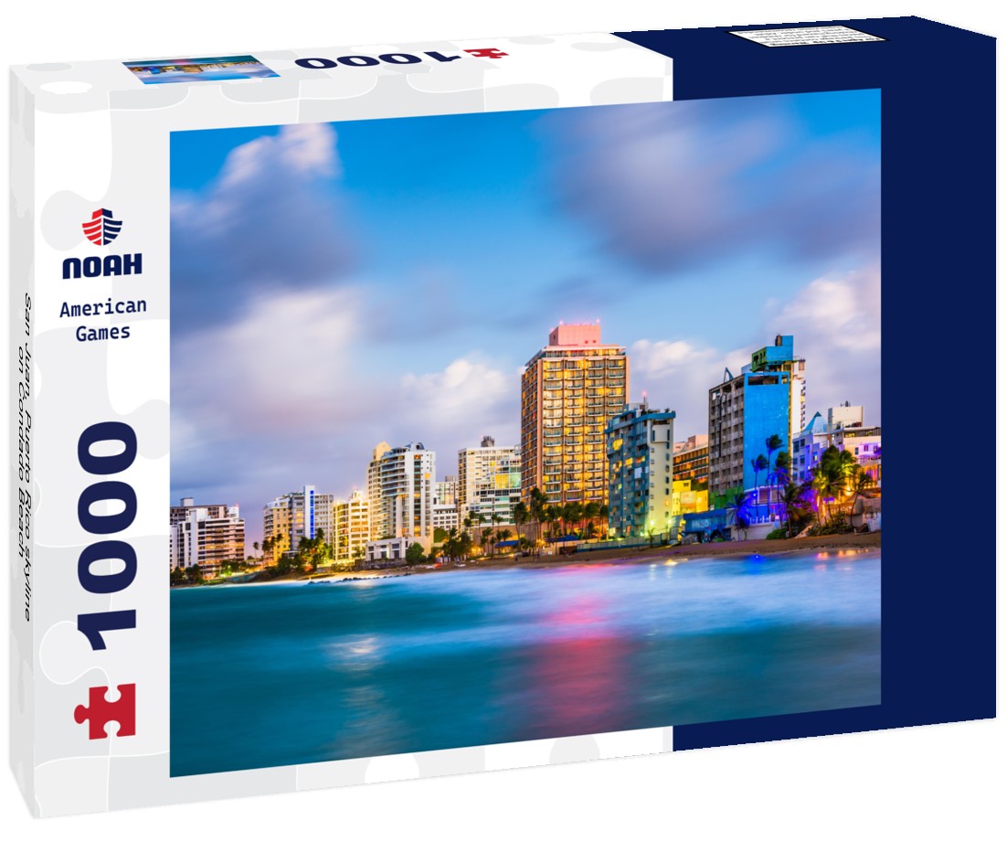 Noah Jigsaw Puzzle San Juan, Puerto Rico skyline on Condado Beach 1000 pieces