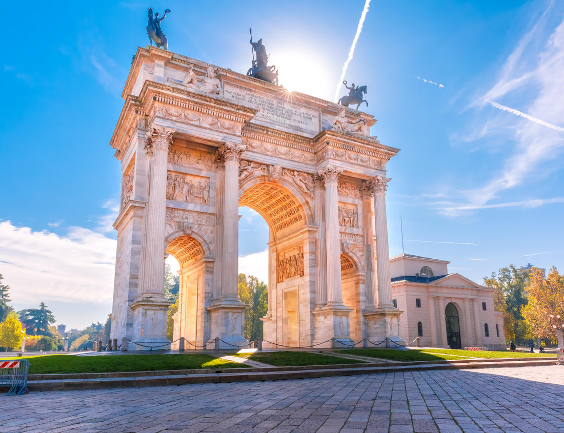 Noah Jigsaw Puzzle Arch of Peace, or Arco della Pace, city gate in the center of the old town of Milan on a sunny day, Lombardy, Italy 1000 pieces