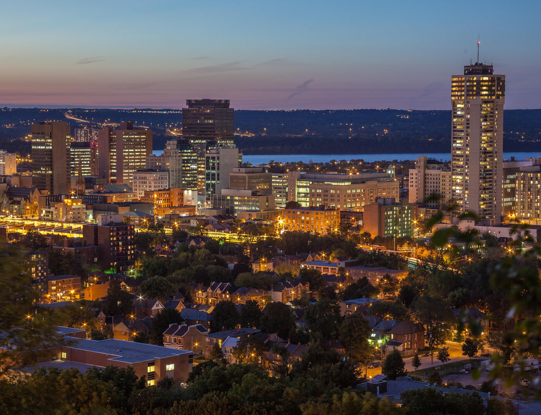 Noah Jigsaw Puzzle Night vision of downtown skyline in Hamilton, Ontario, Canada 1000 pieces
