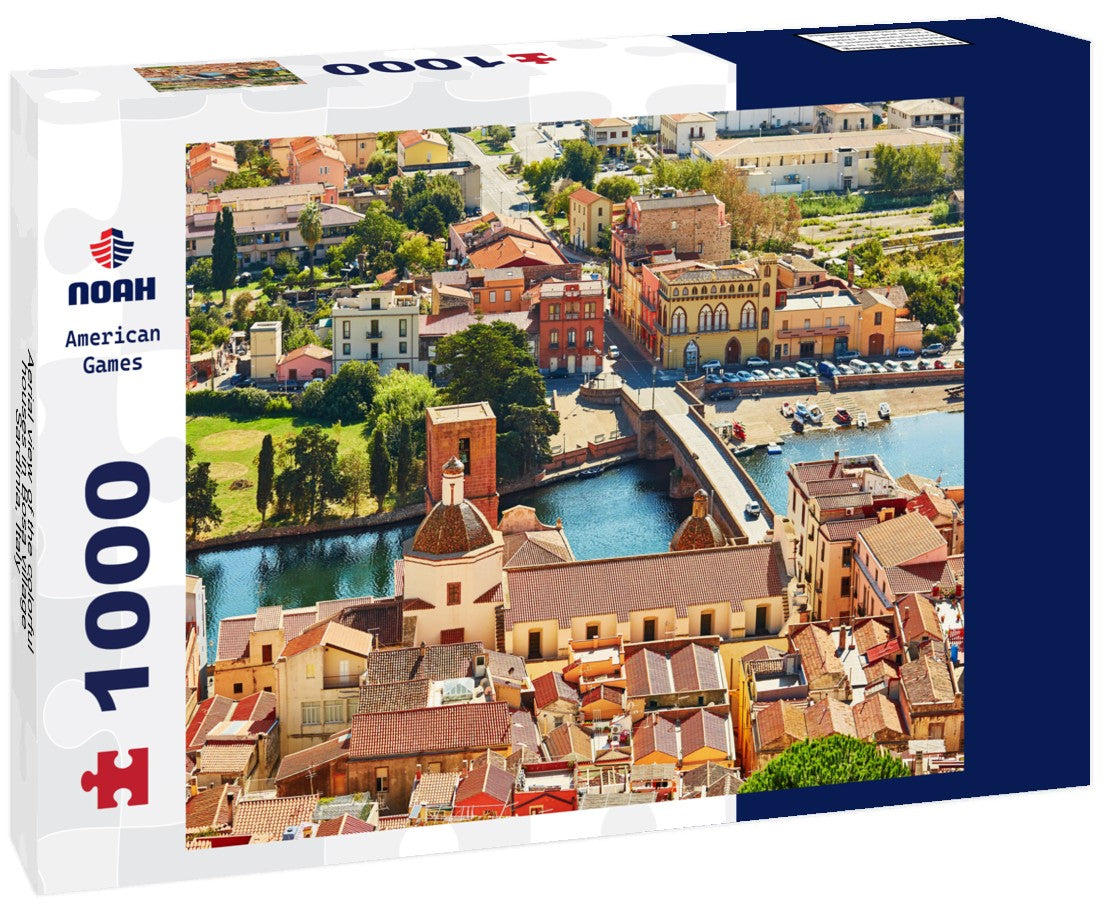 Noah Jigsaw Puzzle Aerial view of the colorful houses in Bosa village, Sardinia, Italy 1000 pieces