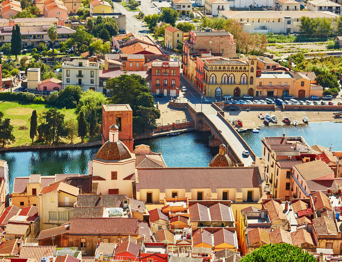Noah Jigsaw Puzzle Aerial view of the colorful houses in Bosa village, Sardinia, Italy 1000 pieces