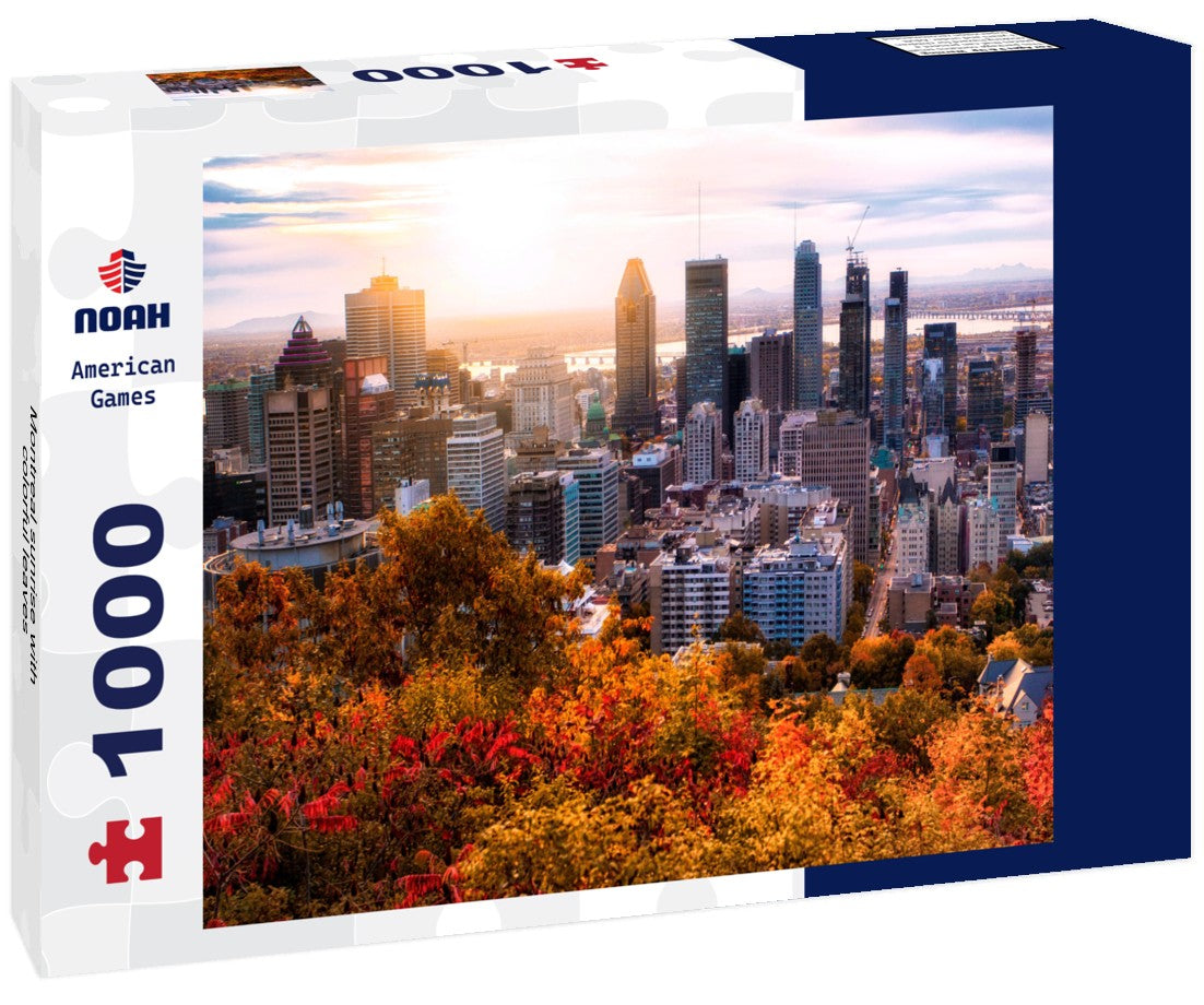 Noah Jigsaw Puzzle Montreal sunrise with colorful leaves 1000 pieces