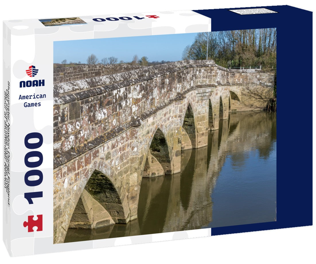 Noah Jigsaw Puzzle Sturminster Newton Dorset England: Old stone bridge over the river Stour at Sturminster Newton 1000 pieces
