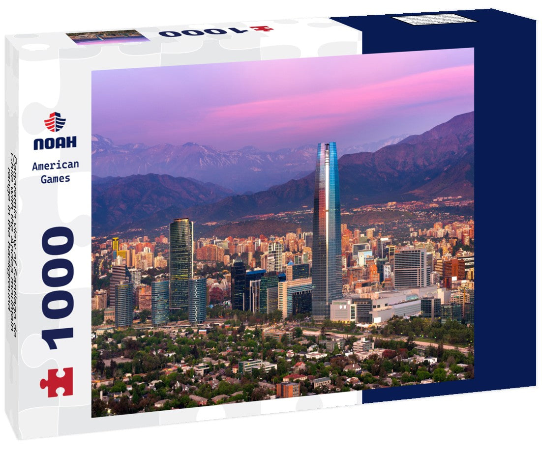 Santiago de Chile with the Andes mountain range. 1000pc PuzzleBlack and White