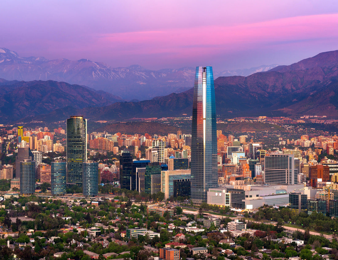 Santiago de Chile with the Andes mountain range. 1000pc PuzzleBlack and White