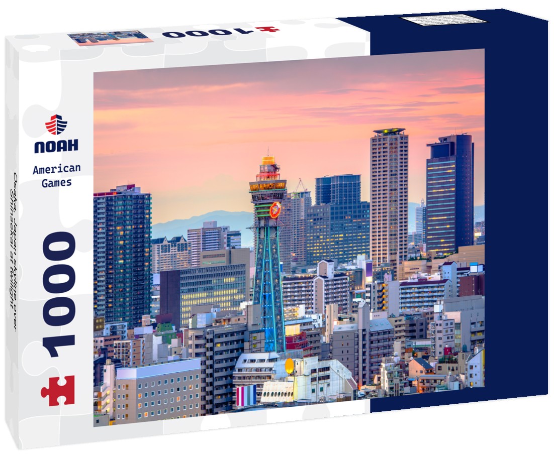 Noah Jigsaw Puzzle Osaka, Japan skyline over Shinsekai at twilight 1000 pieces