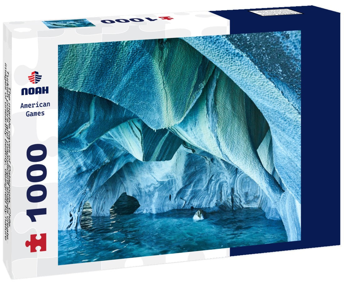 Noah Jigsaw Puzzle The marble caves of Patagonia, Chile. Turkish colors and magnificent shapes create images of unearthly beauty, designed by nature 1000 pieces