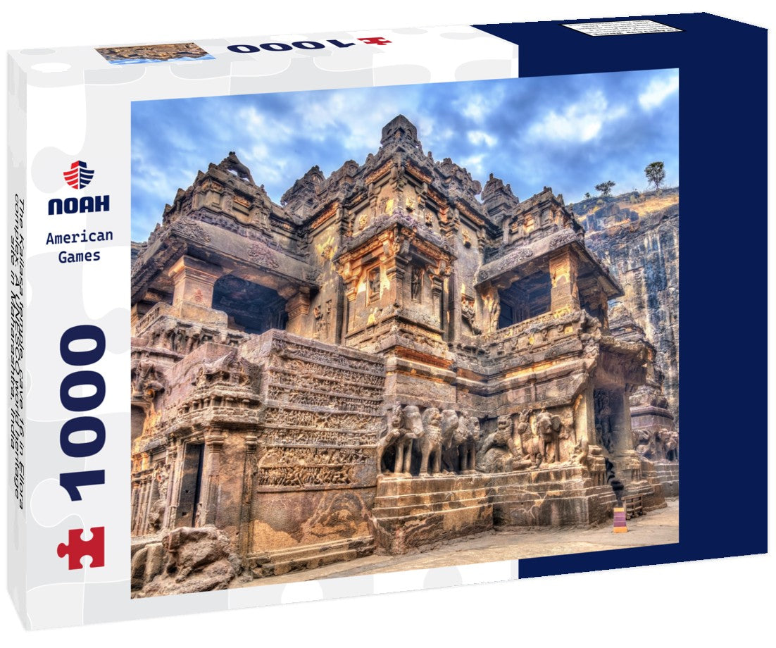 Noah Jigsaw Puzzle The Kailasa temple, cave 16 in Ellora complex. A UNESCO world heritage site in Maharashtra, India 1000 pieces