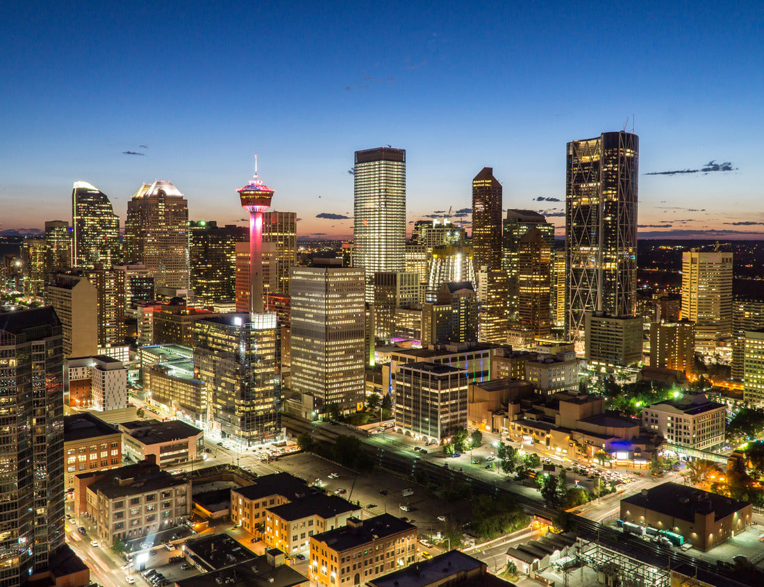 Noah Jigsaw Puzzle Downtown Calgary skyline at summer sunset, Alberta, Canada 1000 pieces