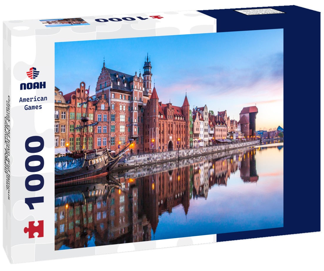 Noah Jigsaw Puzzle Gdansk Old town and famous crane at amazing sunrise. Gdansk. Poland 1000 pieces