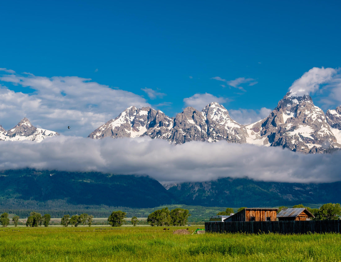 Noah Jigsaw Puzzle Grand Teton Mountains with low clouds. Grand Teton National Park, Wyoming, USA 1000 pieces