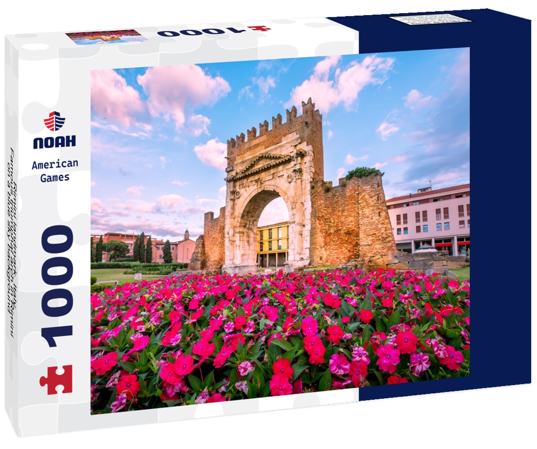 Noah Jigsaw Puzzle Rimini landmark. Italy. Famous triumphal arch in Rimini on a blue sky background 1000 pieces