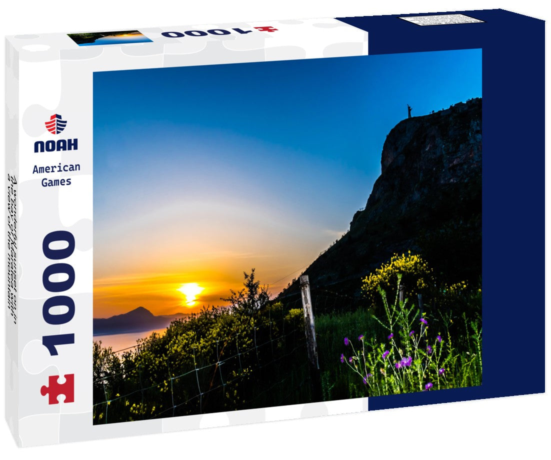Noah Jigsaw Puzzle A wonderful sunset on in the bay of Maratea with a view of the mountain San Biagio in June 1000 pieces