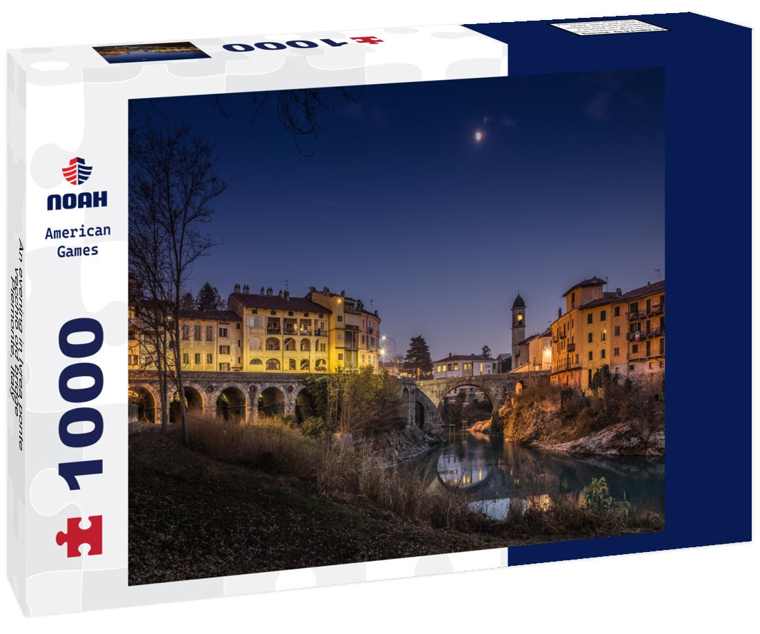 Noah Jigsaw Puzzle An evening in Ivrea ponte vecchio old bridge, Piemonte, Italy 1000 pieces
