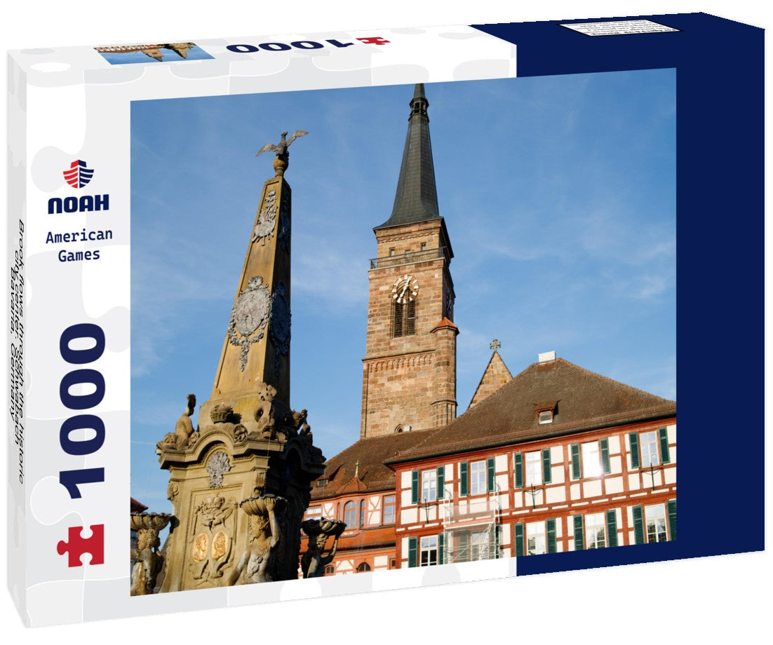Noah Jigsaw Puzzle Brook flows through the historic city center. Schwabach, Bavaria, Germany 1000 pieces