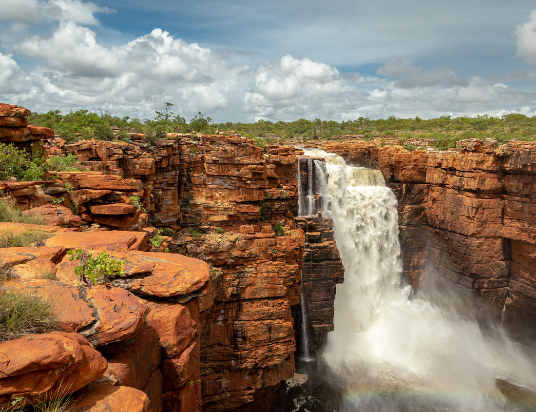 Noah Jigsaw Puzzle Landscape view at the top of one of the twin King George Falls in flood, Kimberley, Australia 1000 pieces