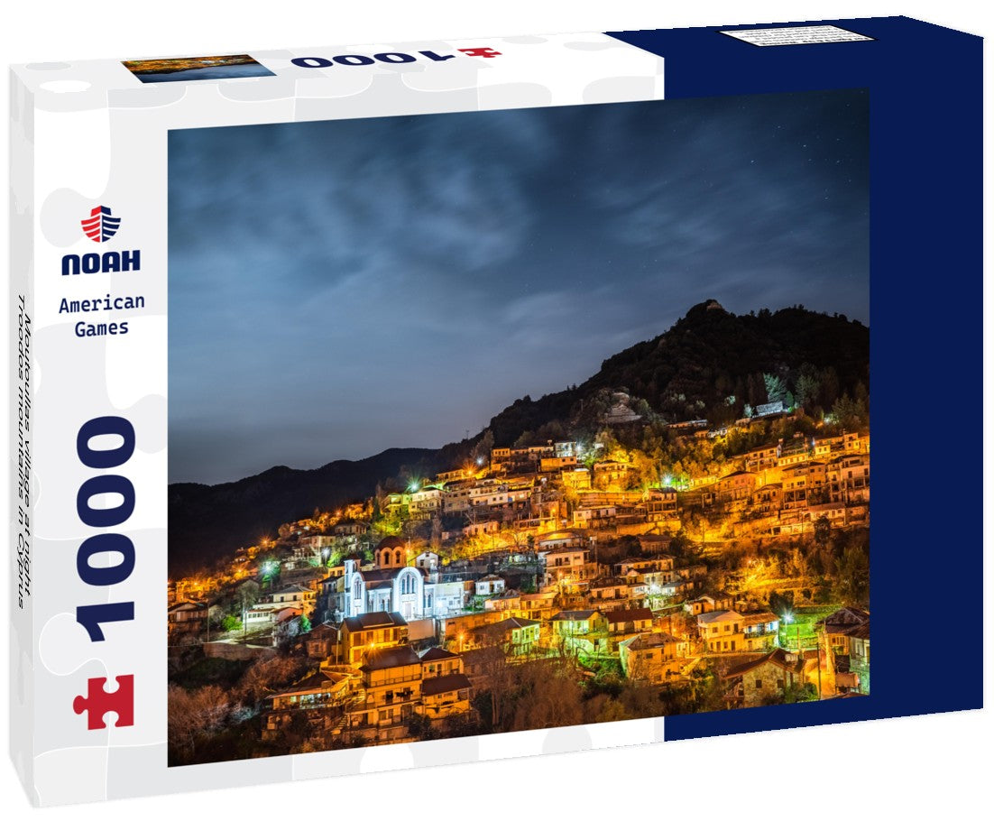 Noah Jigsaw Puzzle Moutoullas village at night, Troodos mountains in Cyprus 1000 pieces