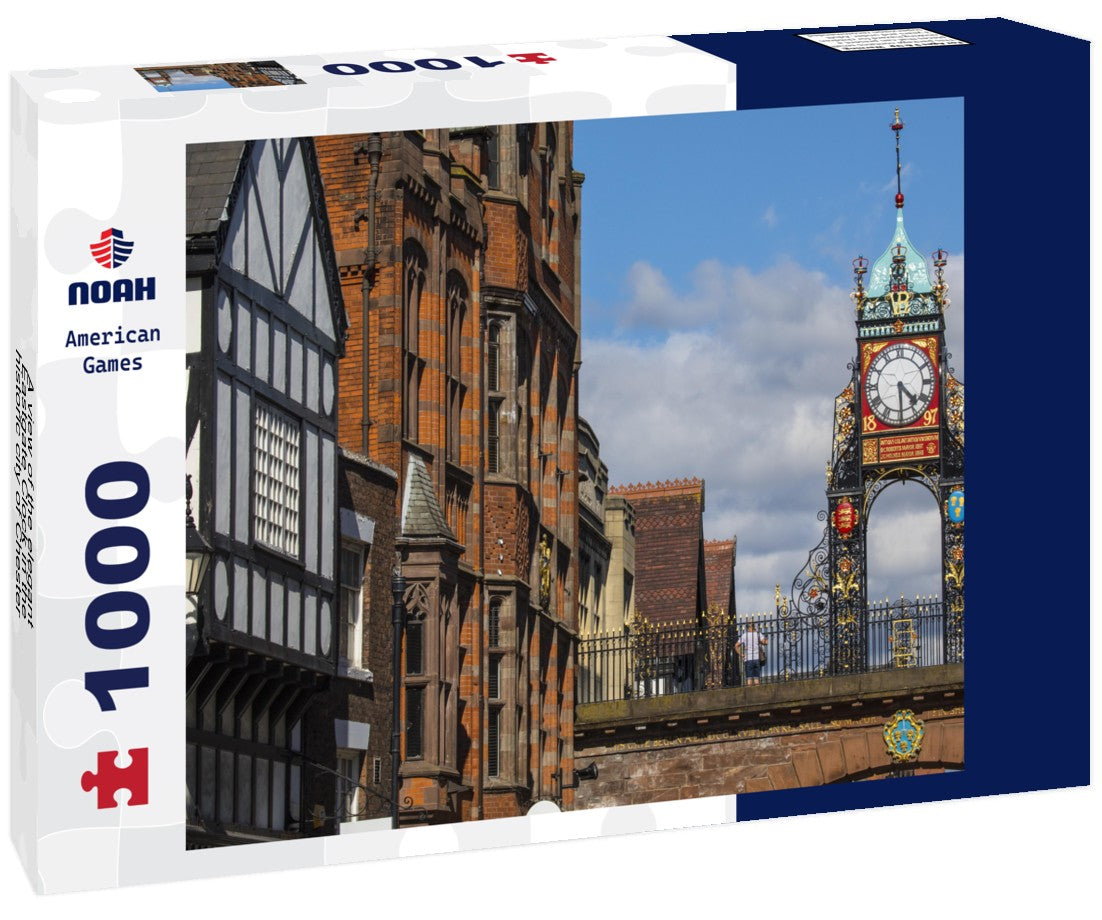 Noah Jigsaw Puzzle A view of the elegant Eastgate Clock in the historic city of Chester in Cheshire, UK 1000 pieces