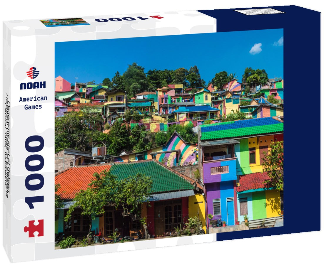 Noah Jigsaw Puzzle Panoramic shot of Kalisari Rainbow Village in Semarang, Central Java, Indonesia 1000 pieces