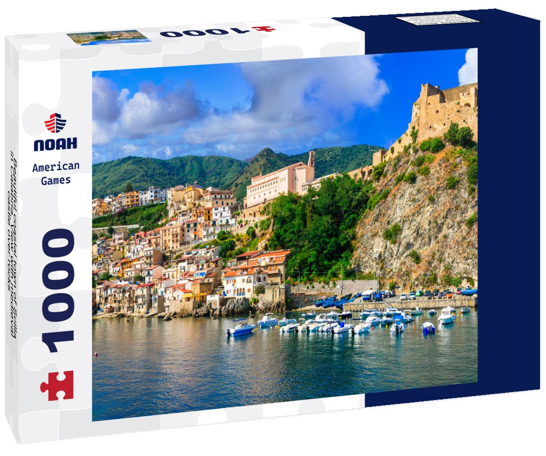 Noah Jigsaw Puzzle Beautiful coastal town of Scilla in Calabria. View with medieval castle over rocks 1000 pieces