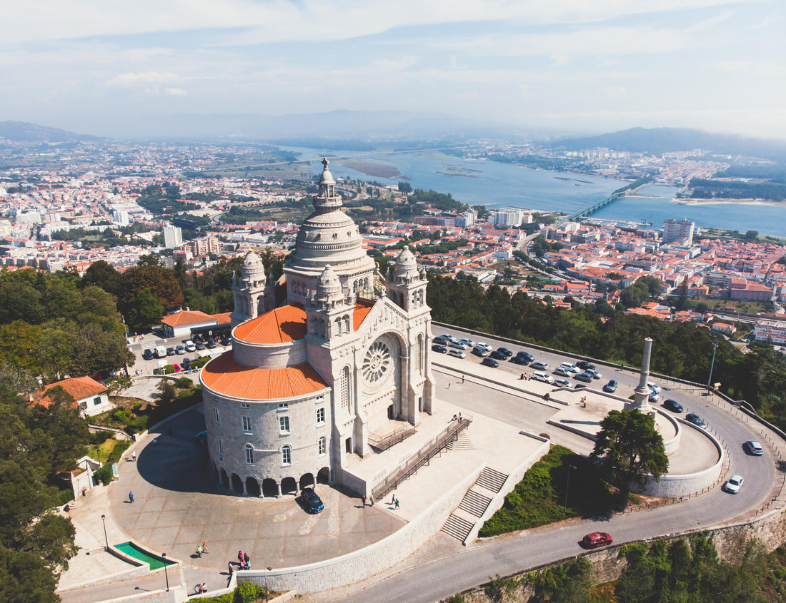 Noah Jigsaw Puzzle Aerial view of Viana do Castelo, Portugal, with Basilica of Santa Luzia church 1000 pieces