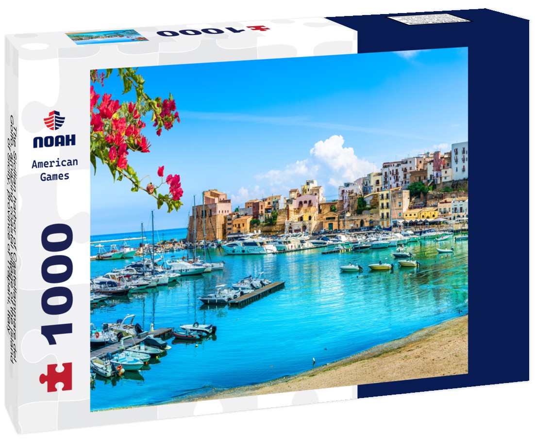 Noah Jigsaw Puzzle The Sicilian harbor of Castellammare del Golfo, amazing coastal village of the island of Sicily, province of Trapani, Italy 1000 pieces