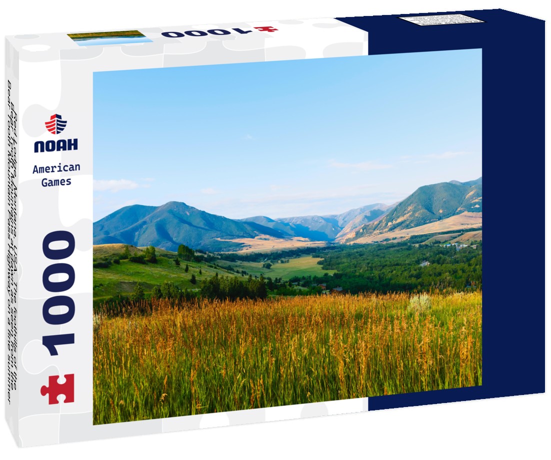 Noah Jigsaw Puzzle Red Lodge, Montana, USA. The foothills of the Bear Tooth Mountains at dawn as seen from the Bear Tooth Mountain Pass Highway on a fine summer morning near Red Lodge, Montana, USA 1000 pieces
