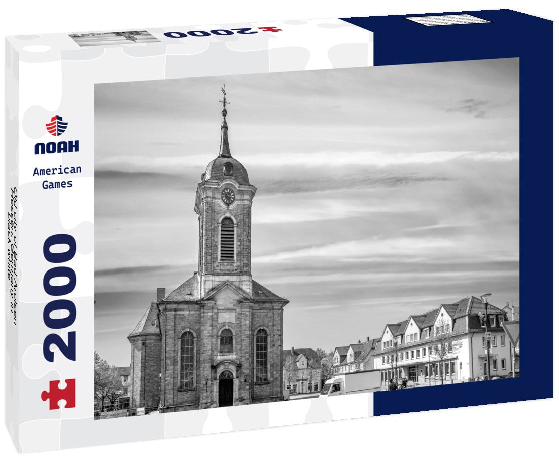 Noah Jigsaw Puzzle Old city of Bad Arolsen, Hessen, Germany in black white 2000 pieces