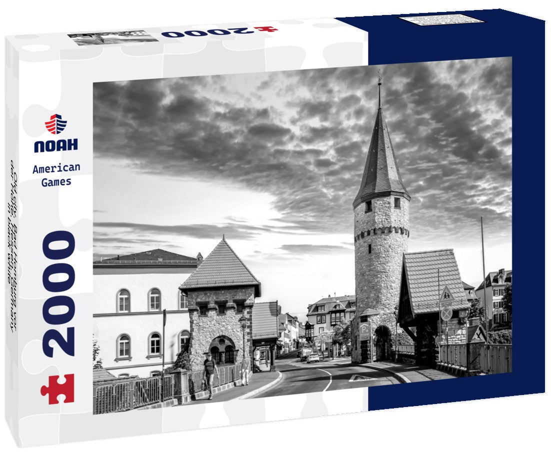 Noah Jigsaw Puzzle Old city, Bad Homburg vor der Höhe, Hessen, Germany in black white 2000 pieces