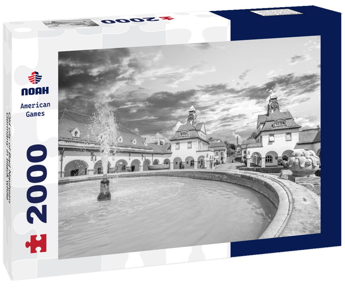 Noah Jigsaw Puzzle Old city of Bad Nauheim, Germany in black white 2000 pieces