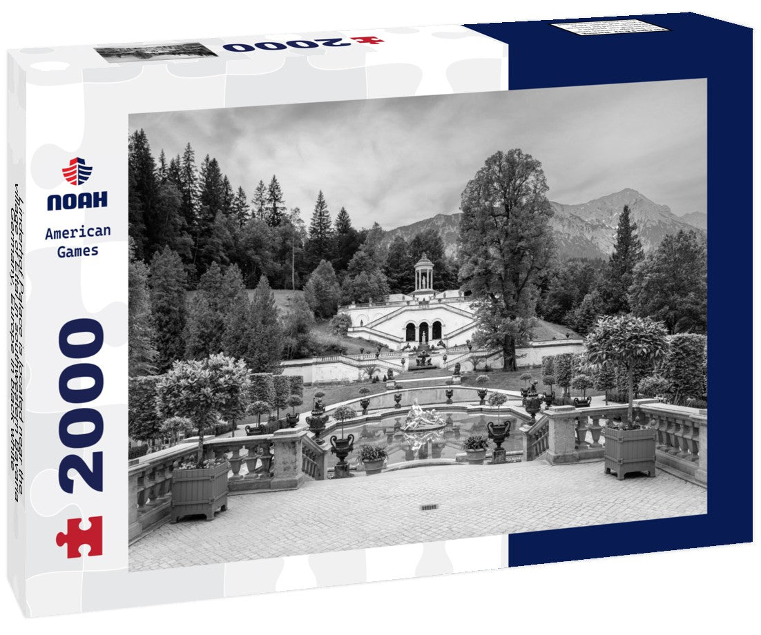 Noah Jigsaw Puzzle Linderhof Palace is located near the village of Ettal in southwestern Bavaria, Germany, Europe in black white 2000 pieces